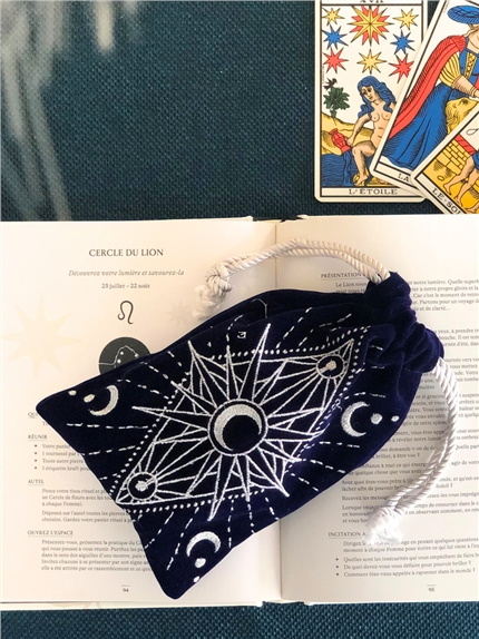 Bourse pour Cartes de Tarot Bleue