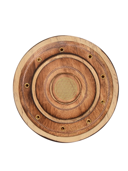 Socle porte-encens Fleur de vie