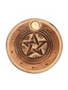 Porte-encens rond Bâton et Cône Pentacle