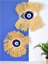 Suspension murale Raphia Oeil de Nazar 28 x 25 cm