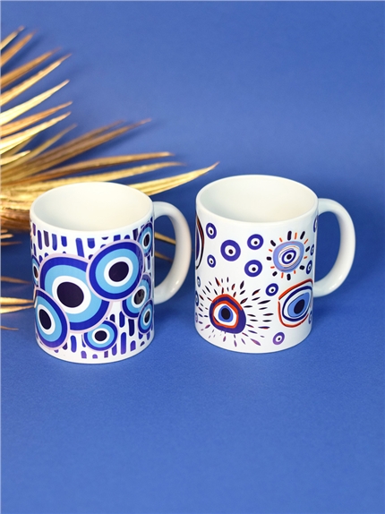 Tasse en céramique Oeil de Nazar Blanche