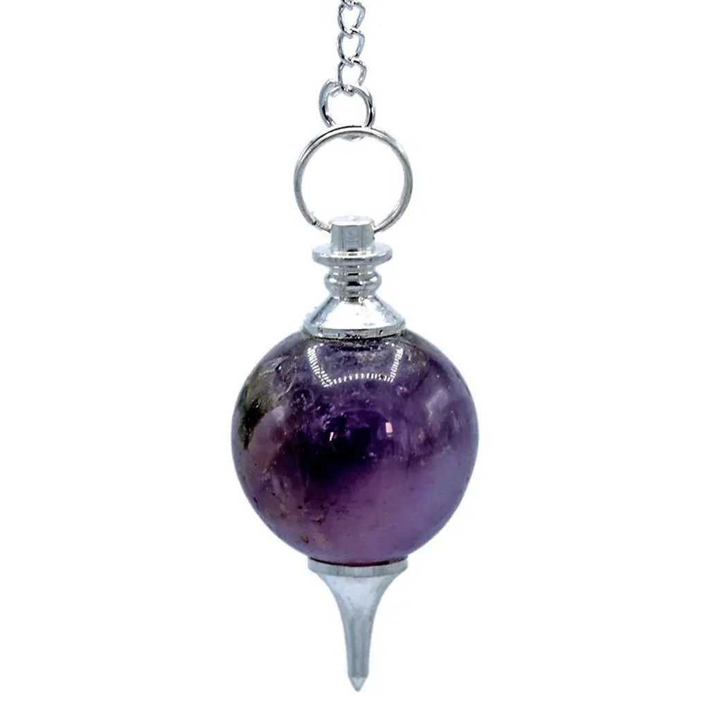 Pendule Améthyste chaînette Chakra | 24 g; 4x2 cm