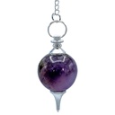 Pendule Améthyste chaînette Chakra | 24 g; 4x2 cm