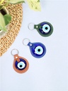 Porte-clés en Cuir Oeil de Nazar Vert