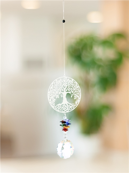 Mobile Attrape-soleil Cristal Arbre de vie 41 cm