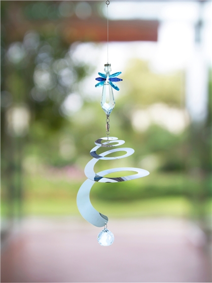 Mobile Attrape-soleil Cristal Ruban Bleu