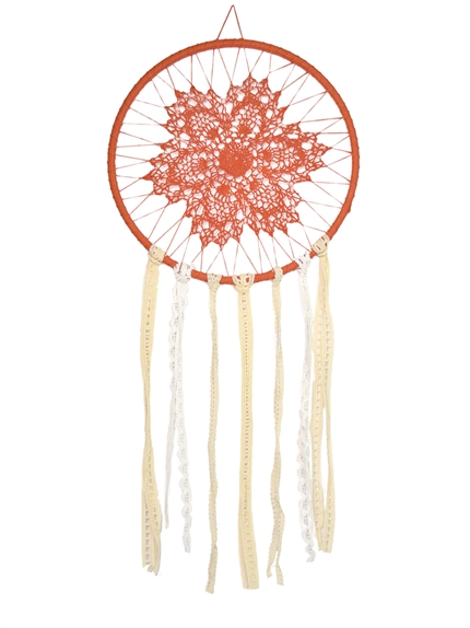 Attrape-rêves Macramé Terracotta 30 cm