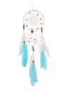 Attrape-rêves Plumes Bleues et Blanches 15 cm