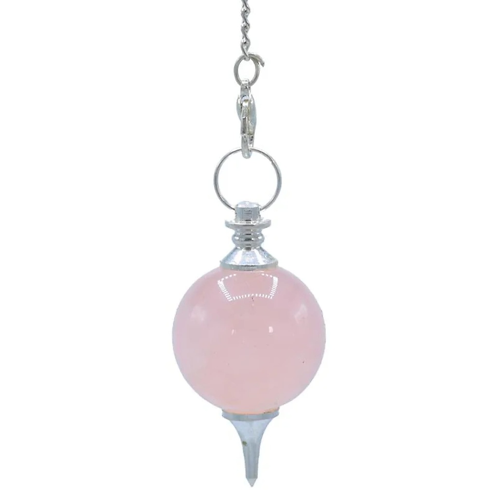 Pendule Quartz rose 7 Chakra | 24 g; 4.5 cm