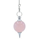 Pendule Quartz rose 7 Chakra | 24 g; 4.5 cm