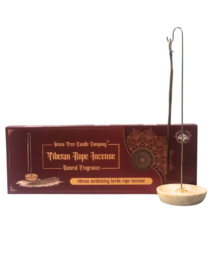 Encens cordelette avec porte-encens - Herbes de méditation Tibétaines