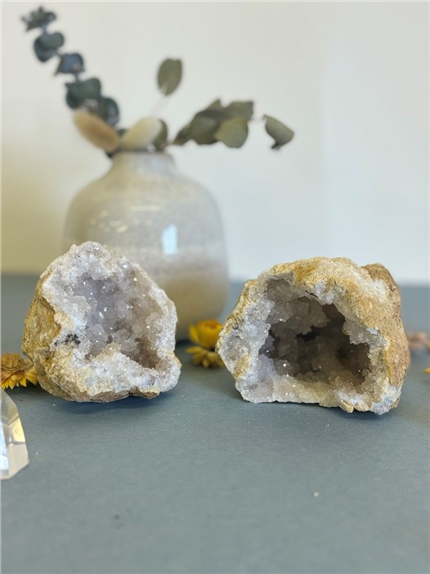 Géode de Quartz Blanc - Pièce environ 10cm