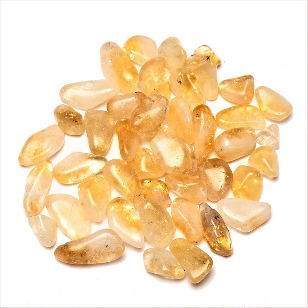 Quartz citrine pierres polies qualité A | ± 250g; ±1.5-2.5cm