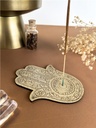 Porte-encens en bois Main de Hamsa
