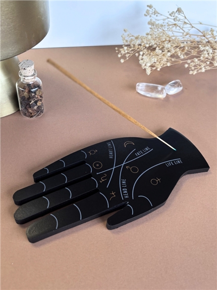 Porte-encens en résine Main Chiromancie