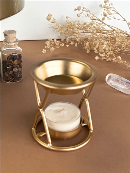 Brûle-parfum en métal Chauffe plat