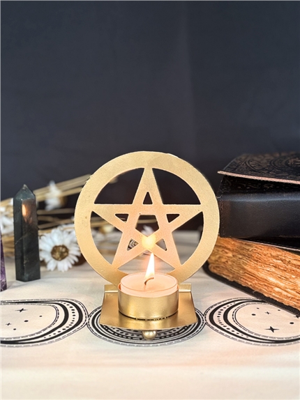 Bougeoir Métal Pentacle