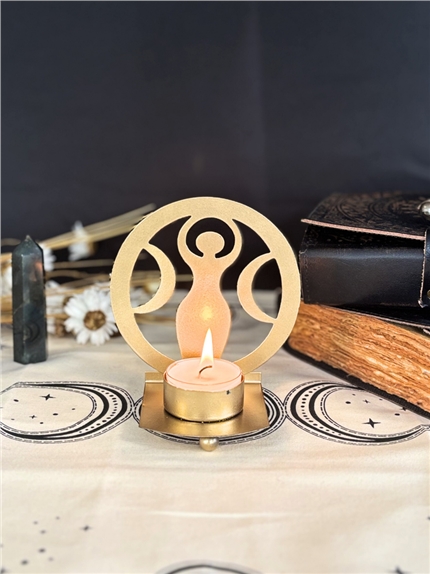 Bougeoir Métal Triple Déesse