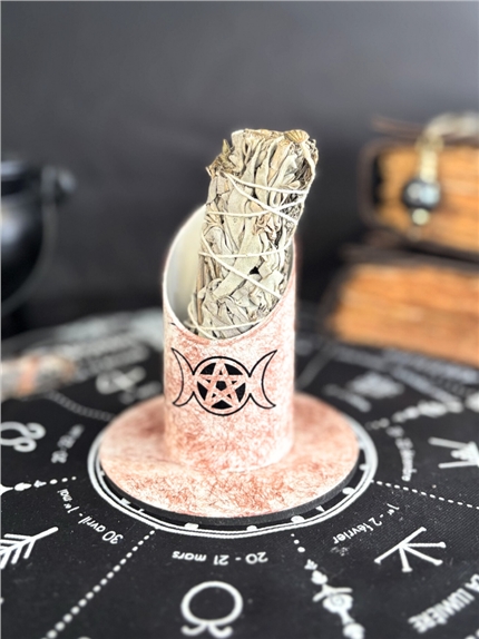 Socle de fumigation en métal - Triple Lune