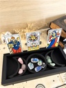 Support en bois et porte-carte de Tarot Triple Lune - Noir