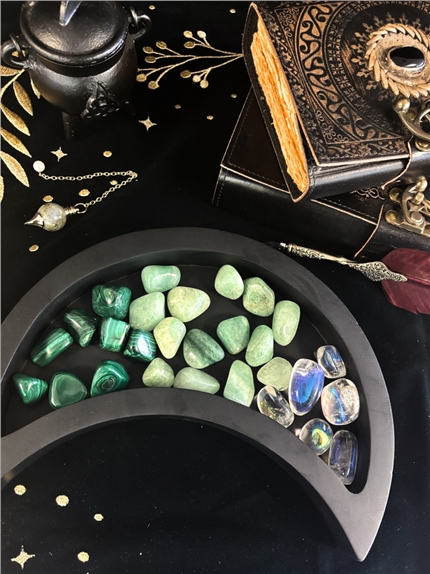 Support en bois Croissant de Lune - Noir