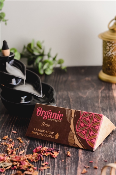 Encens Cône Backflow Organic Rose 41 grs