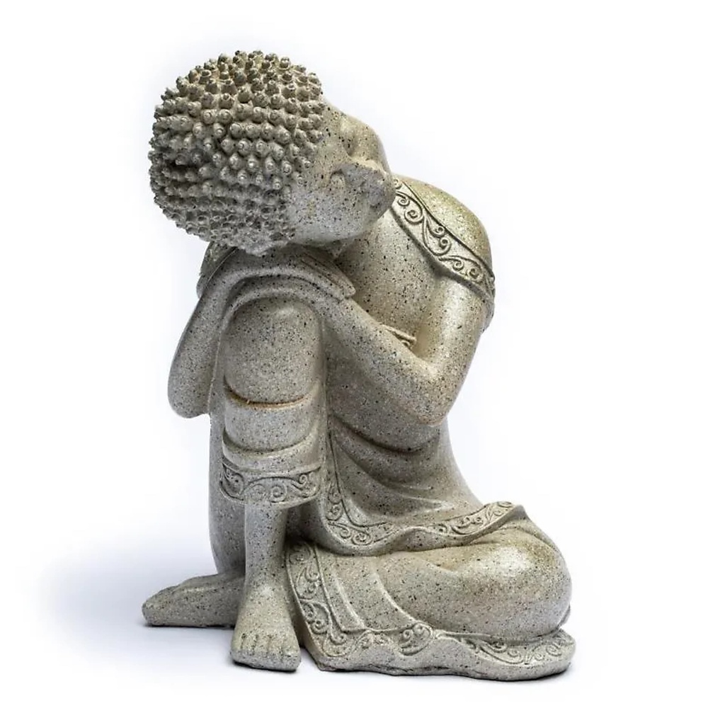 Bouddha paisible couleur gris | 498 g; 19.5 cm