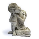 Bouddha paisible couleur gris | 498 g; 19.5 cm