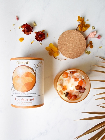 Bougie Lithothérapie Feu Éternel