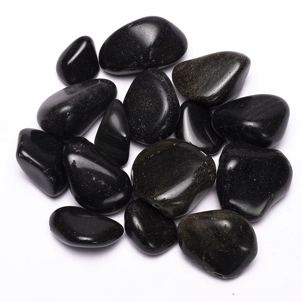 Obsidienne pierres polies reflets dorés A | ±250g; ±4,5-6cm