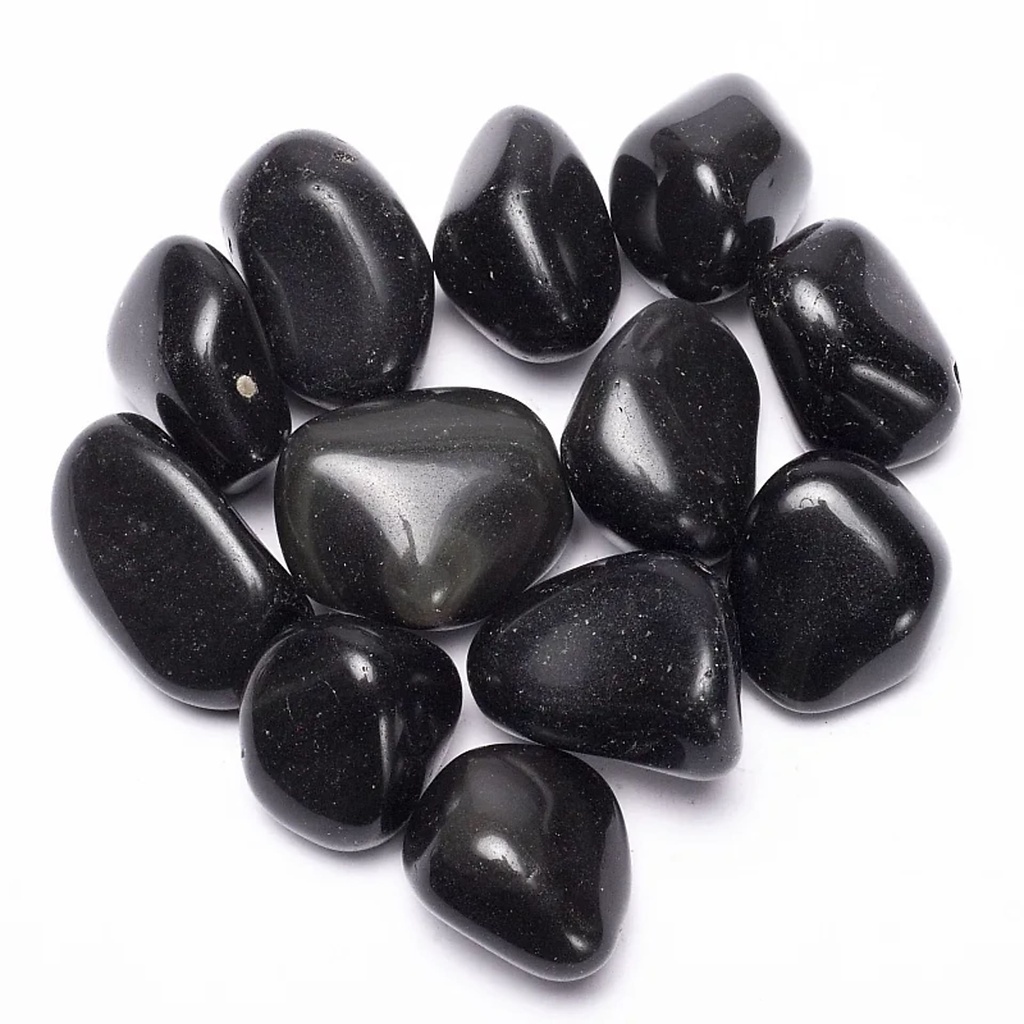 Obsidienne arc-en-ciel pierres polies A | ±250 g; ±4.5-6 cm