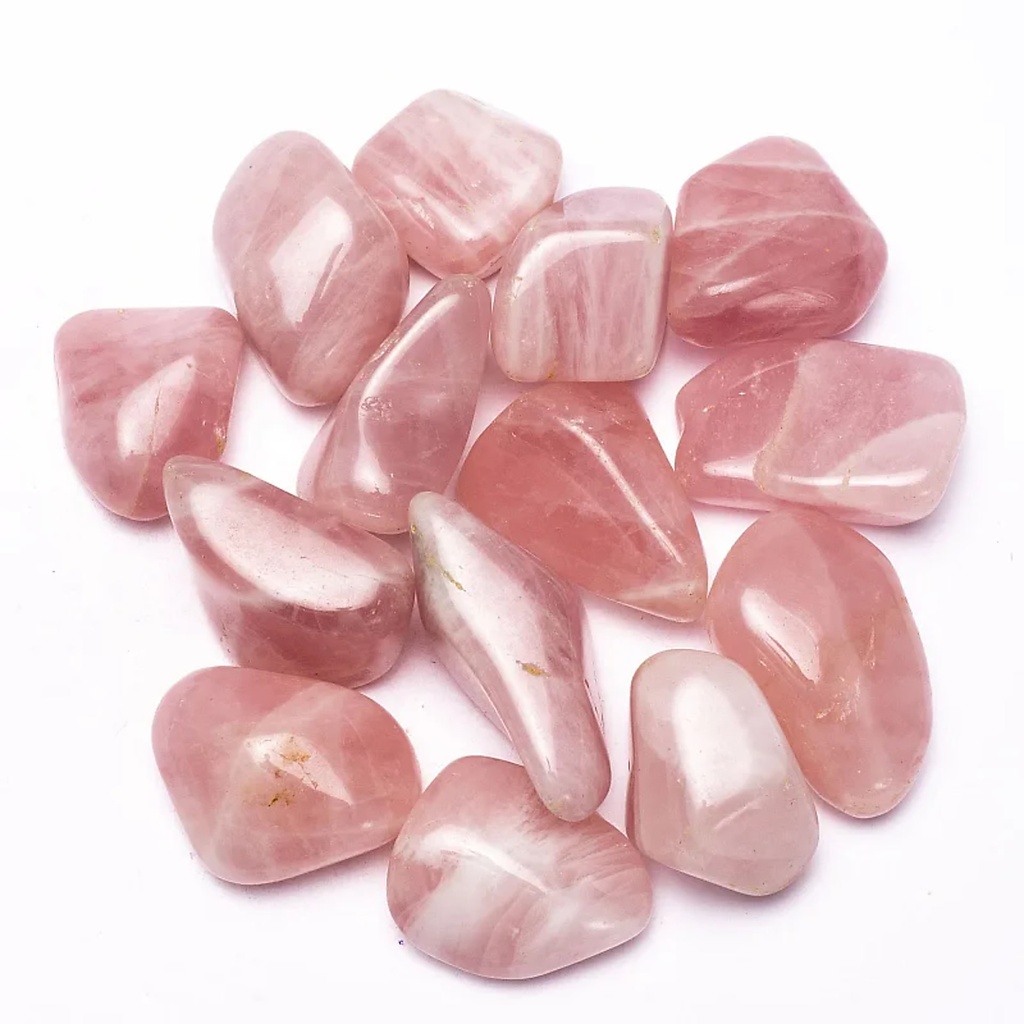 Quartz rose clair pierres polies qual. A | ±500g; ±4.5-8.5cm