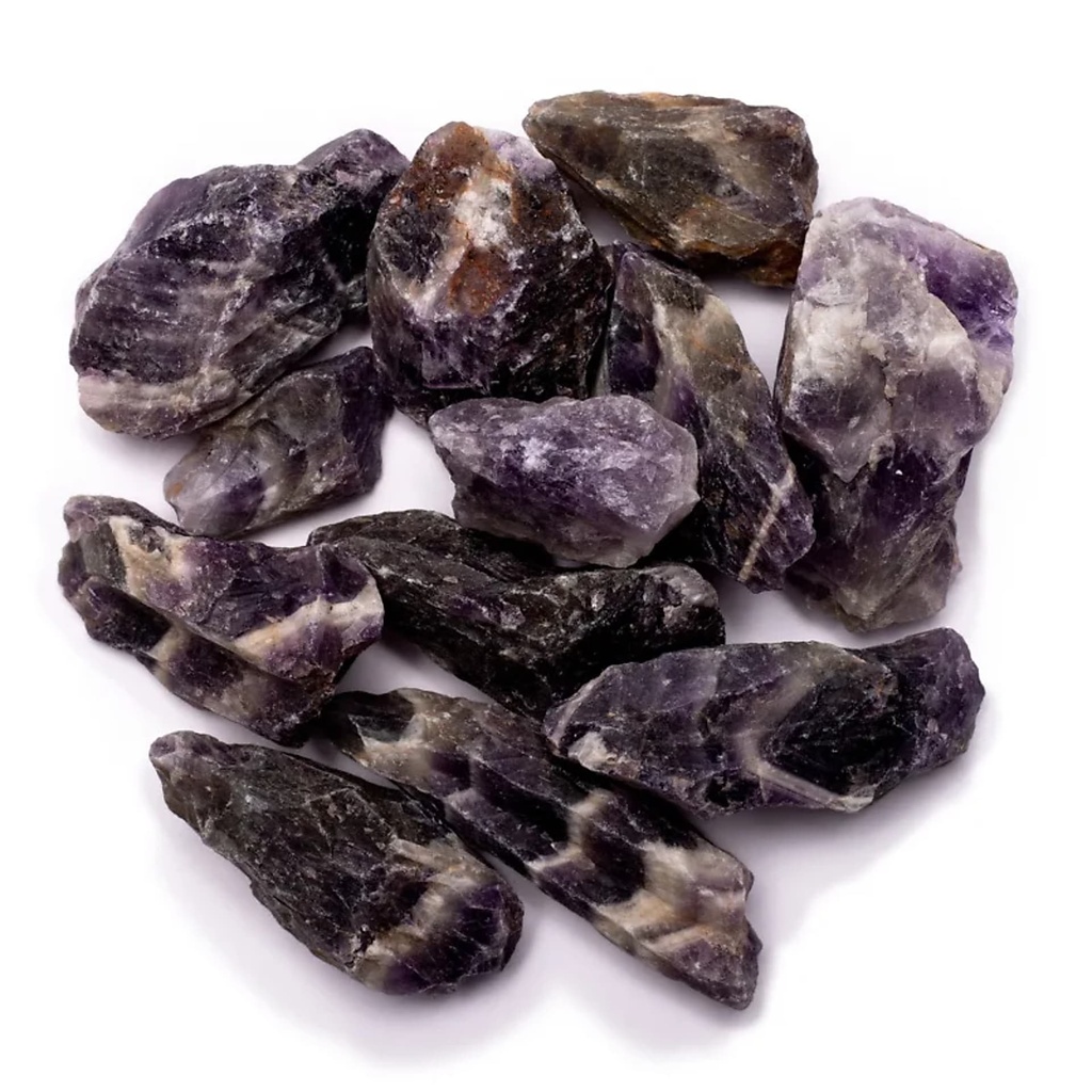 Amethyste bandé morceaux bruts | ±1000 g; ±3-6 cm