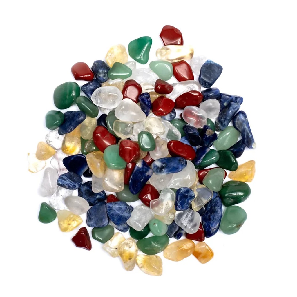 Mélange pierres polies tibétaines des cinq chakra | ±500g; ±1-2cm