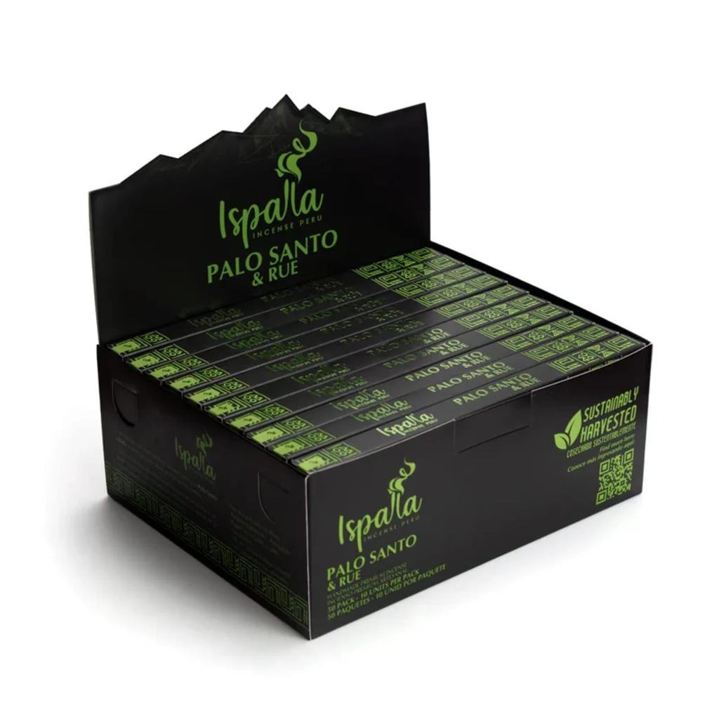 Encens Ispalla Palo Santo & Rue naturel  -- 50x15g