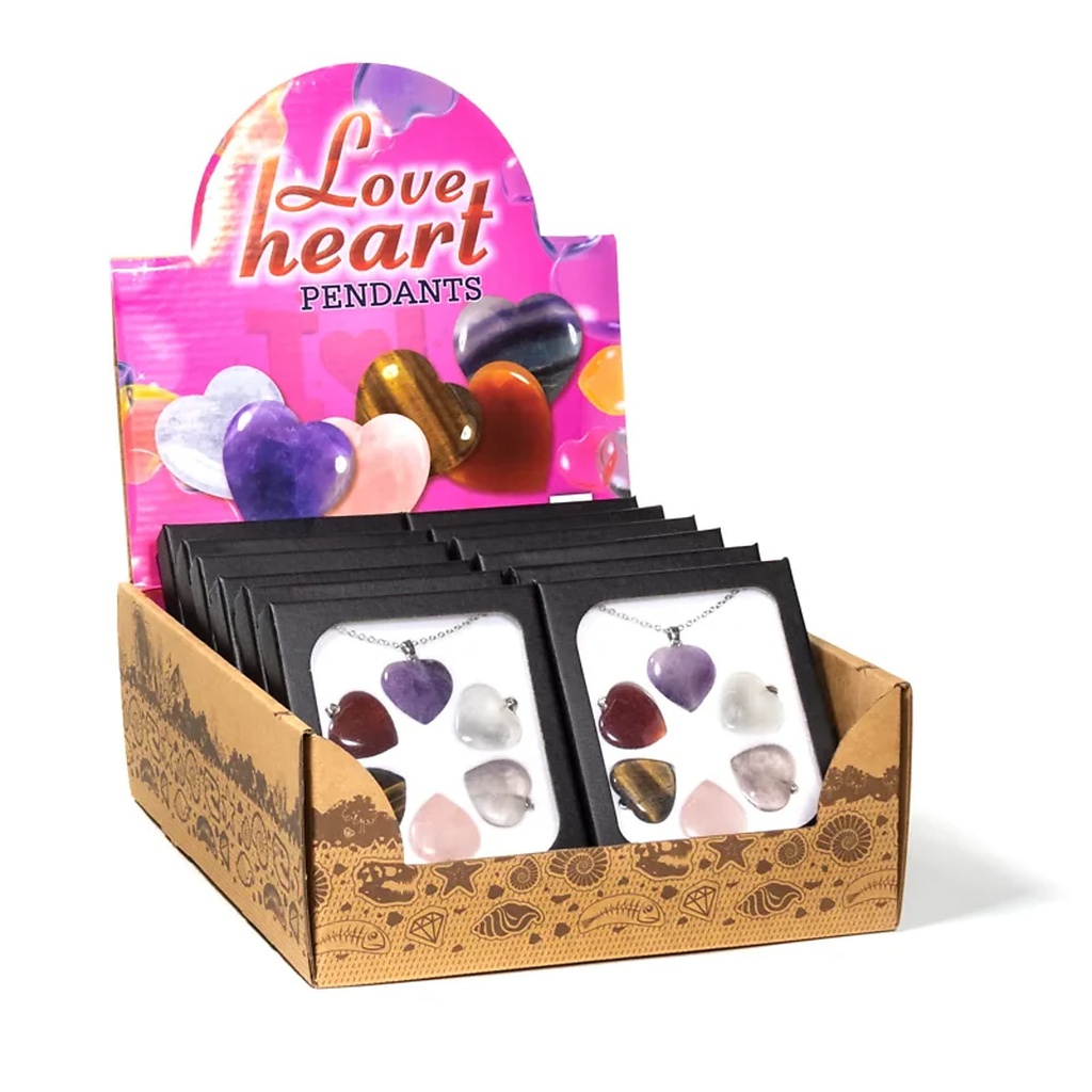Pendentifs Love Heart SET + présentoir | 26.5x21 cm