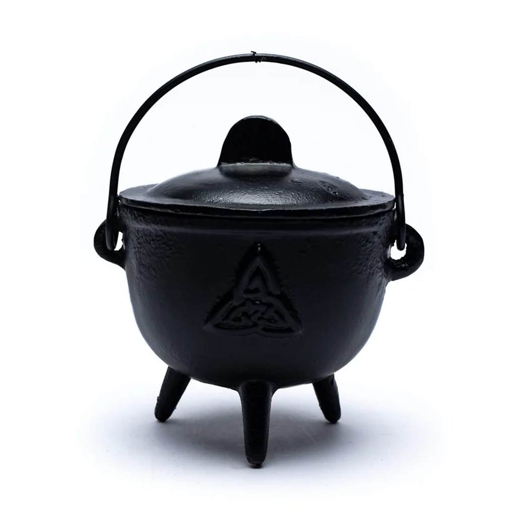 Chaudron en fonte symbole Triquetra | 1080 g; 12x9.5 cm