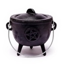 Chaudron en fonte symbole pentacle | 1080 g; 12x9.5 cm