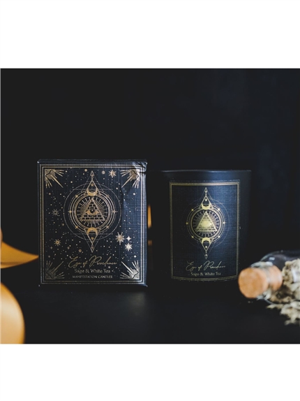 Bougie parfumée Esotéric Eye of Providence - Sauge et Thé Blanc 120 grs