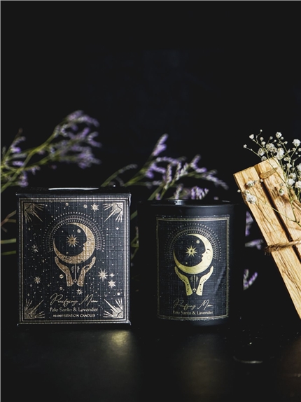 [8903833921493] Bougie parfumée Esotéric Purifying Moon - Palo Santo et Lavande 120 grs