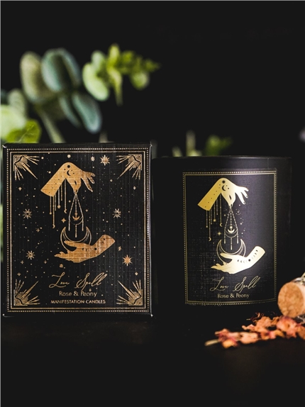 Bougie parfumée Esotéric Love Spell - Rose et Pivoine 120 grs
