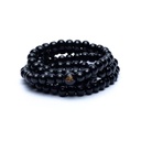 Mala bois imitation bois d'ébène élastique noir | 0.5 cm