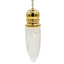 Pendule Cristal de roche plaqué laiton | 20 g; 5.3 cm