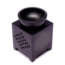 Brûle-Parfum en pierre à savon Fleur de Vie | 11 cm