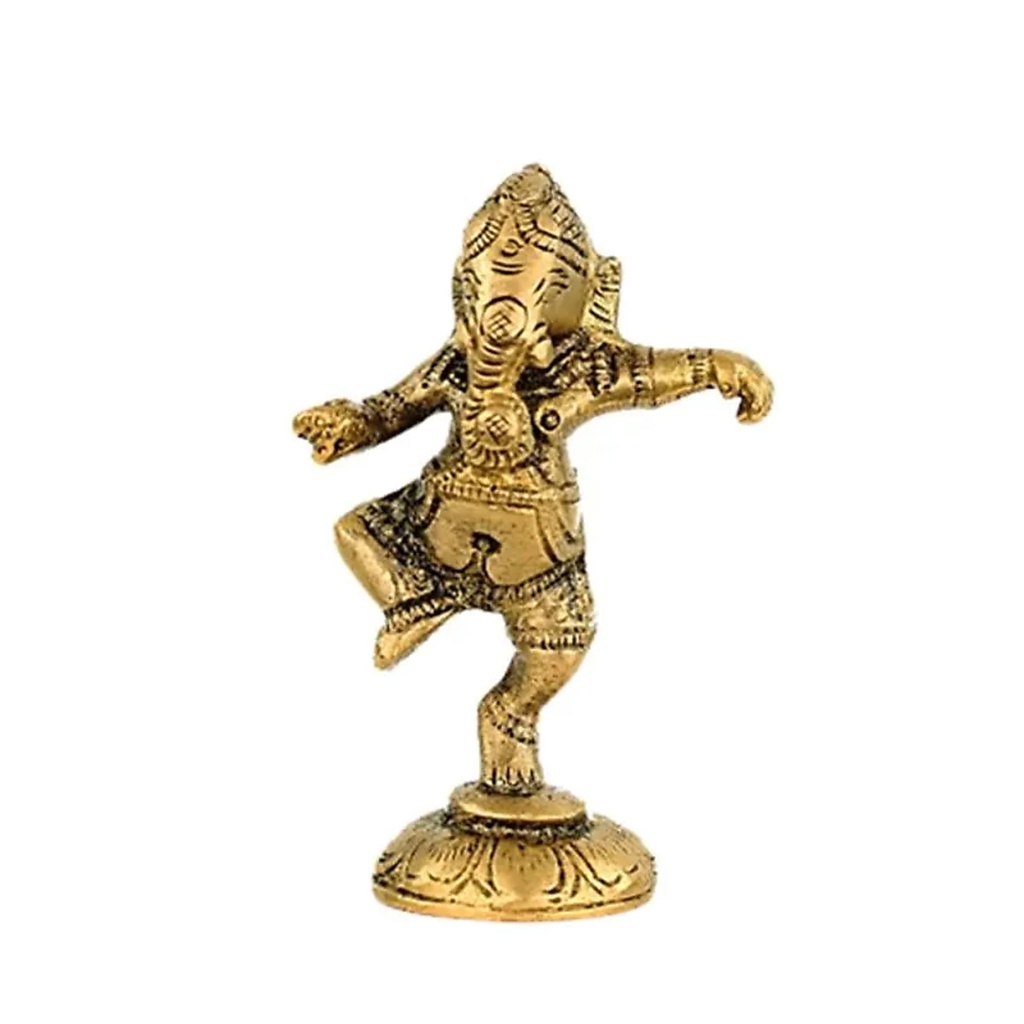 Ganesh dansant laiton | 178 g; 10 cm