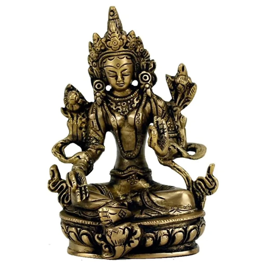 Tara Verte statuette laiton | 626 g; 13 cm