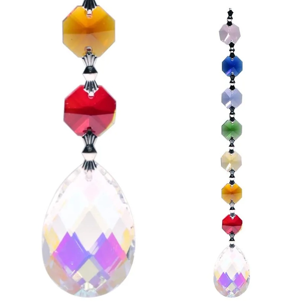 Cristal de fenêtre Aurora Amrita Feng-Shui Chakra | 20 cm