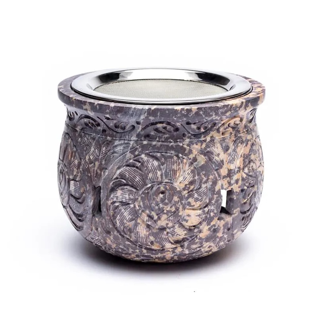 Encensoir -lampe aromatique pierre à savon | 1500 g; 14 cm