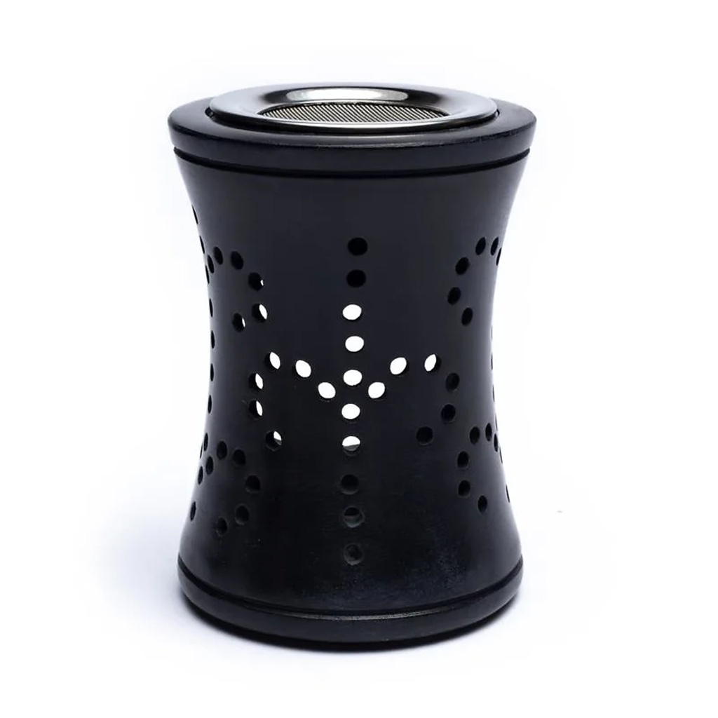 Encensoir -lampe aromatique pierre savon noire | 10.5 cm