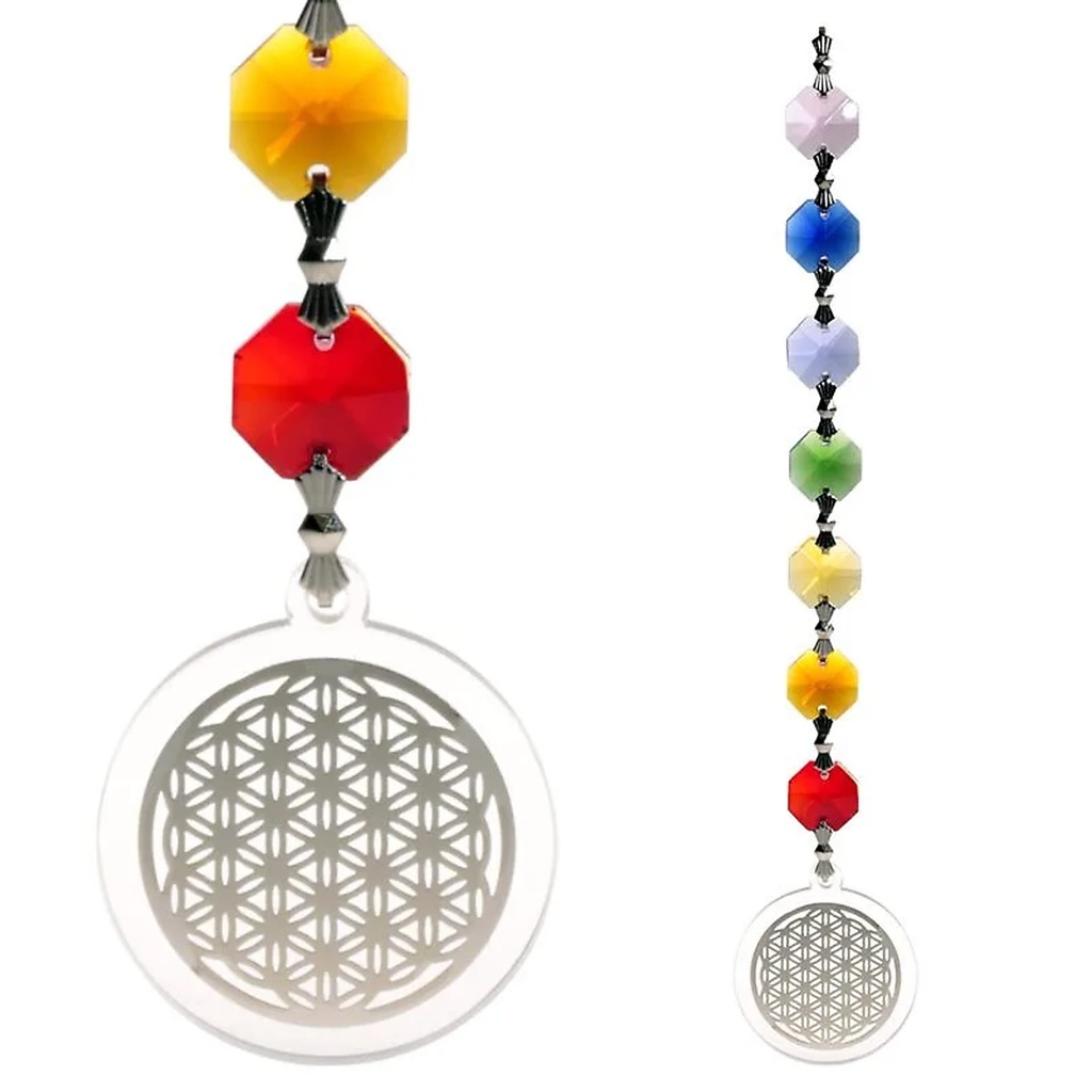 Feng-Shui Fleur de vie couleur argent | 20 cm
